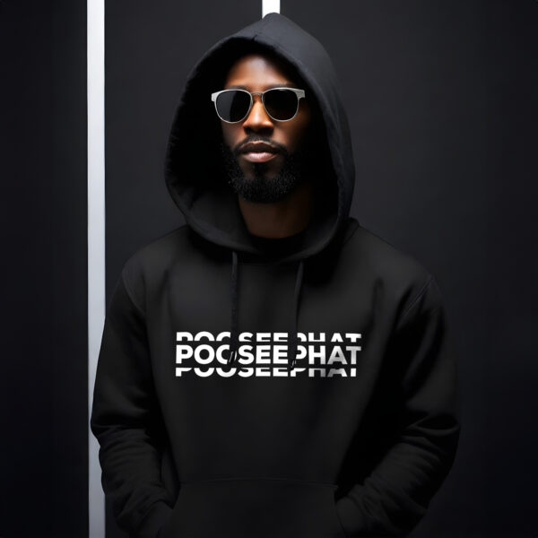 POOSEEPHAT Men’s Black Hoodie